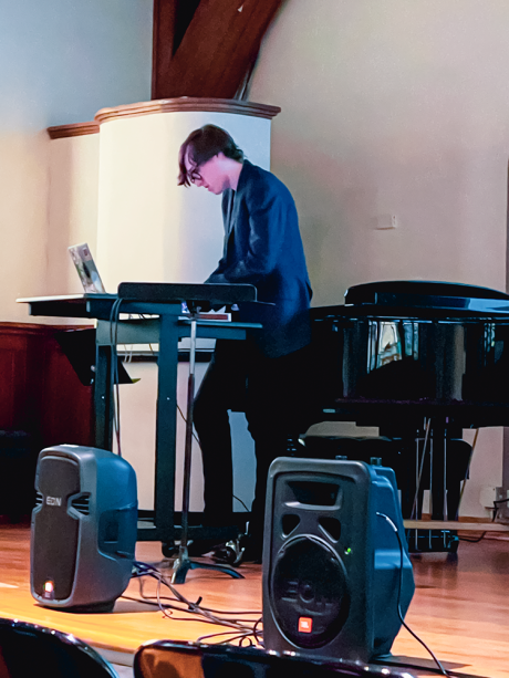 Matt performing on the Midi