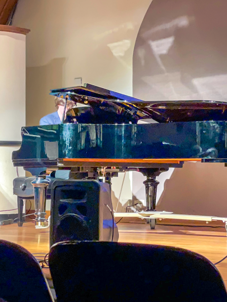 Matt performing an original piano solo