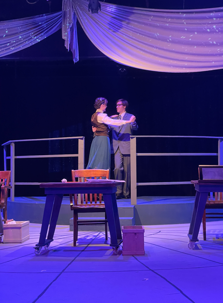 Matt in the dance scene as Peter Shaw in Silent Sky